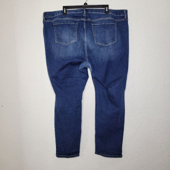 Torrid Size 22R Boyfriend Straight Vintage Stretch Mid-Rise Jeans in Dark Wash - Picture 5 of 11